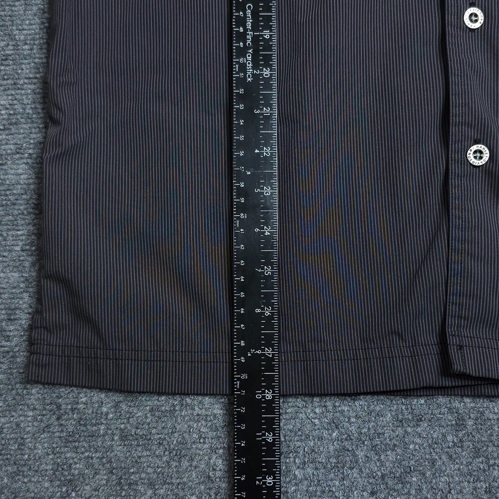 Harley Davidson Button Up Shirt Mens Medium Black Pinstripe Embroidered Logo - Picture 9 of 9